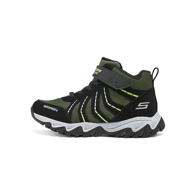 

Износостойкие детские кроссовки средней высоты для активного отдыха Skechers Kids, черный/зеленый