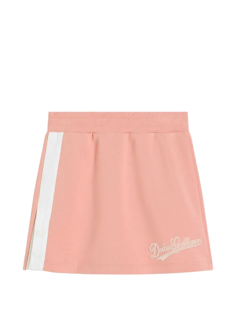 Юбка с ребристой отделкой Dolce & Gabbana Kids, розовый