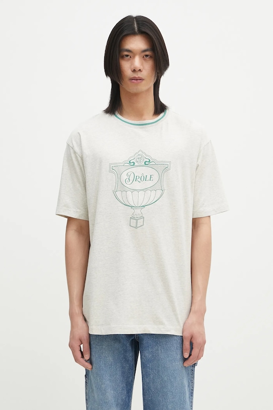 

Хлопковая футболка Le T-Shirt Drule Cup Drôle De Monsieur, серый