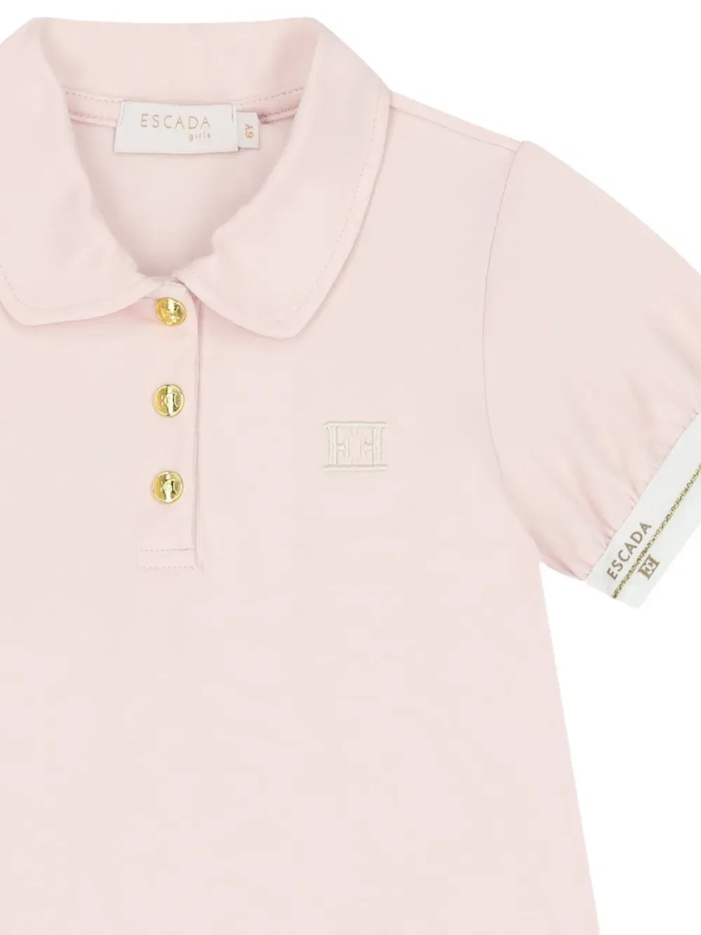 Платье с логотипом и отделкой Escada Kids, розовый — фото 3