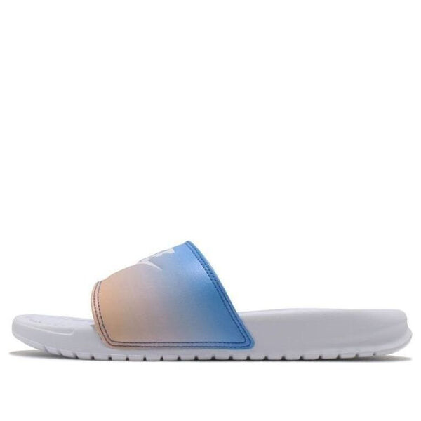 Тапочки benassi jdi print slide 'white hyper royal' Nike, белый
