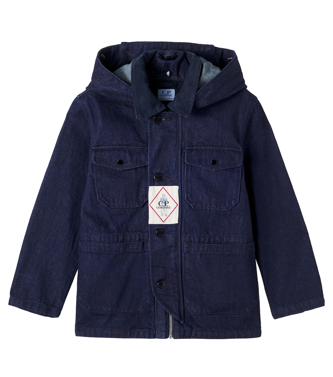

Хлопковая джинсовая куртка с логотипом C.P. Company Kids, Rinse Blue