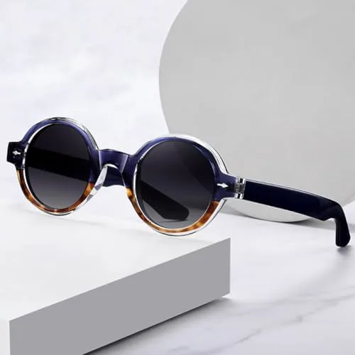 

Ретро круглые панк-солнцезащитные очки для мужчин 2027 года, модные прозрачные очки для женщин, солнцезащитные очки с заклепками UV400 MTZJH, Tea Dark Green