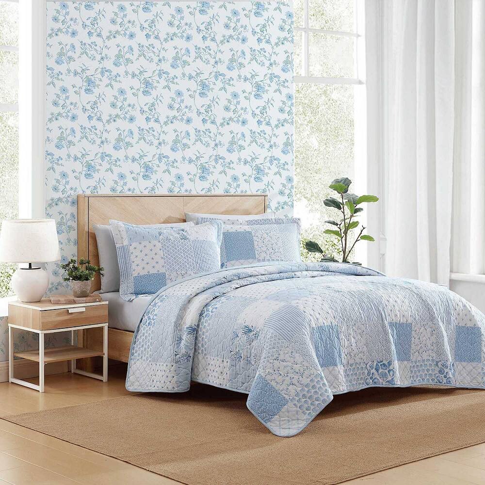 

Комплект одеял Laura Ashley Colleens в прибрежном стиле, синий
