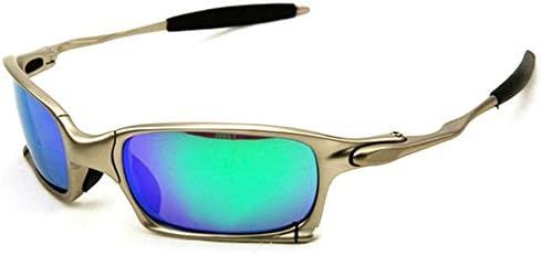 

Спортивные квадратные солнцезащитные очки Top Sports с поляризацией, оправой из сплава и металлическим покрытием, зеркальной линзой Iridium для езды на мотоцикле Jiggy Babe, Silver Green