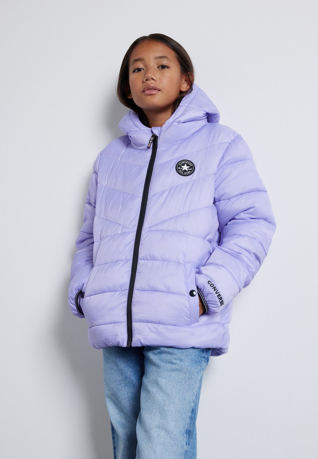 

Зимняя куртка Girls Solid Puffer Converse, цвет moonstone violet