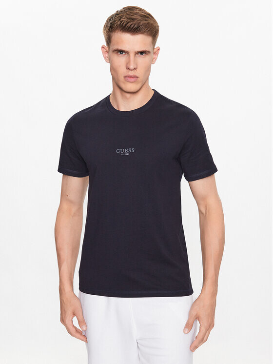 

Футболка узкого кроя Guess, синий