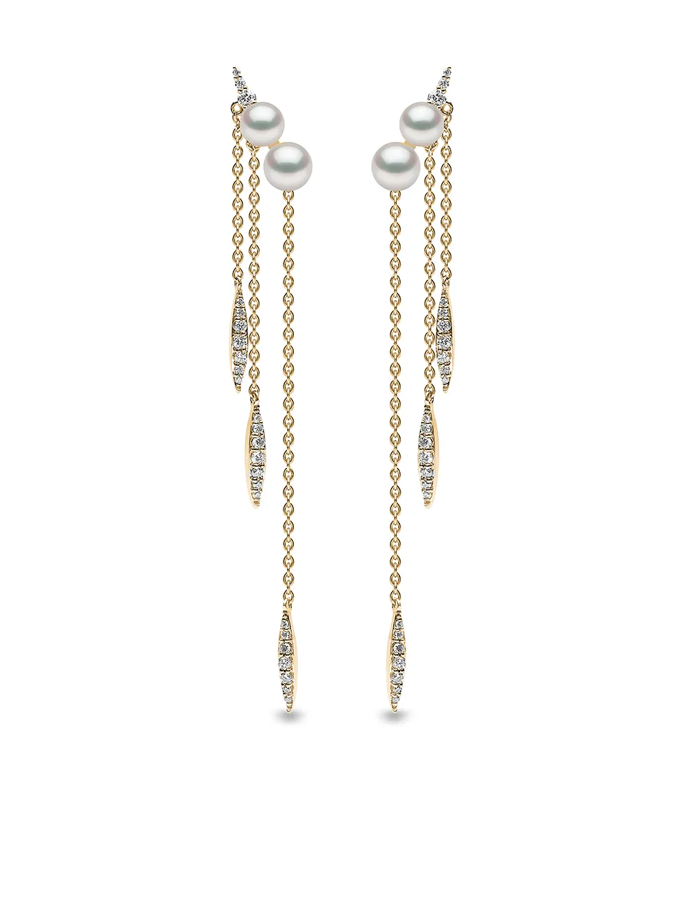 

Серьги Trend из желтого золота с жемчугом и бриллиантами Yoko London, золотой