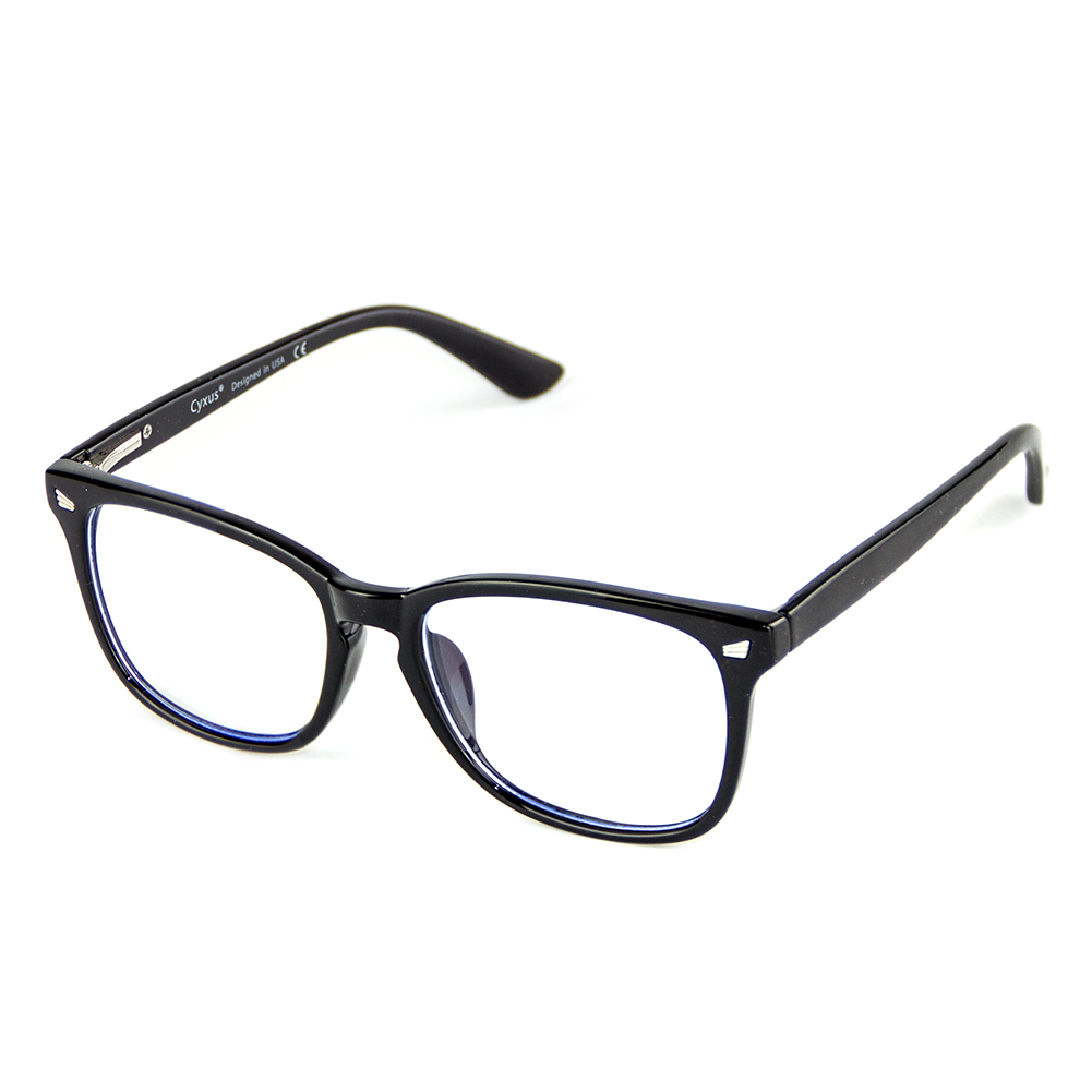 

CYXUS Овальная оправа для очков Plate Frame унисекс, Glossy black T01