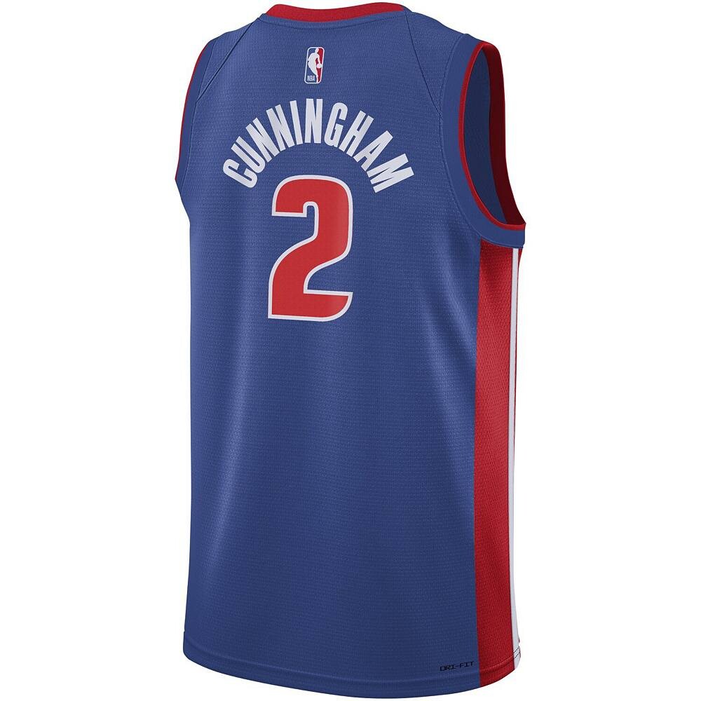 Молодежная футболка Nike Cade Cunningham Blue Detroit Pistons Swingman — Icon Edition, цвет Pis Blue — фото 4