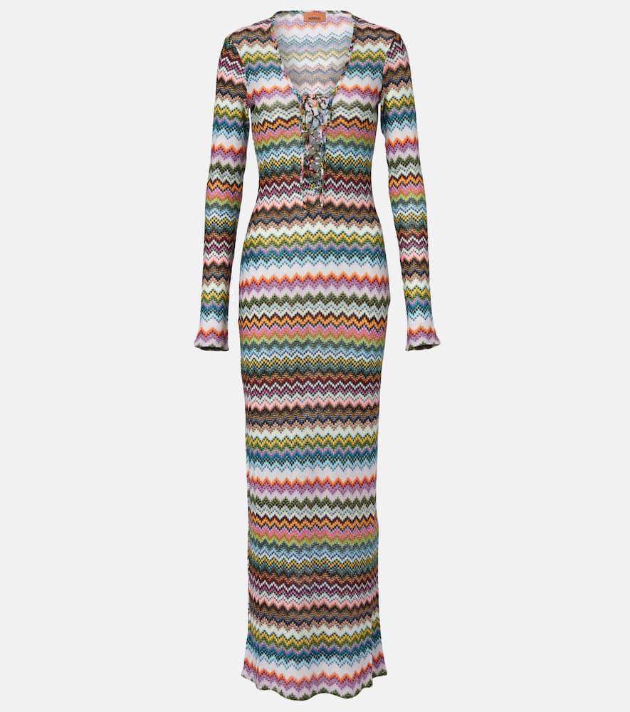 

Макси-платье Zig Zag с пайетками Missoni, Multicolor w/Dark Base