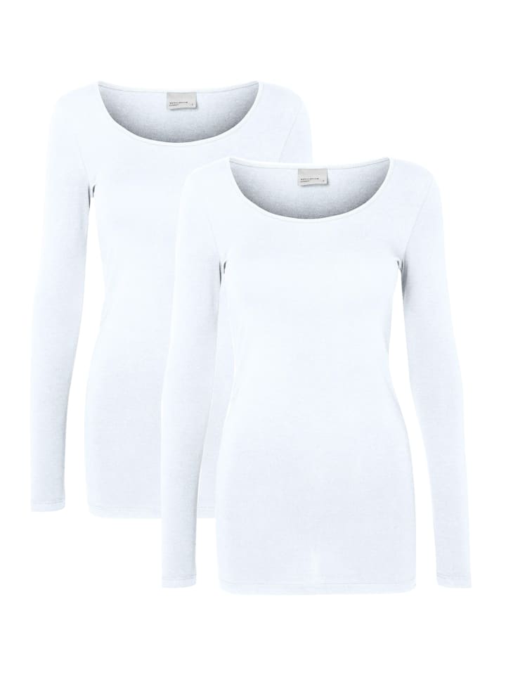 

Тонкая рубашка с длинными рукавами, комплект из 2 предметов VMMAXI белого цвета Vero Moda