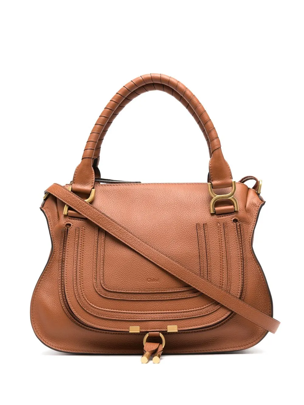 

Сумка-тоут Marcie из зернистой кожи CHLOÉ, коричневый