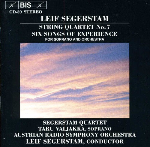 

CD диск Segerstam / Valjakka: String Quartet 7 / 6 Songs of Experience