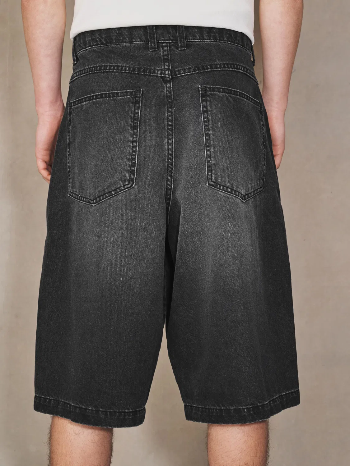 Широкие джинсы-джорты. Next, Black Denim — фото 3