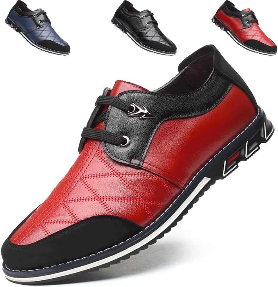 

Мужские повседневные туфли AQIXIDX, модные, для бизнеса и офиса, удобные лоферы для ходьбы, красный