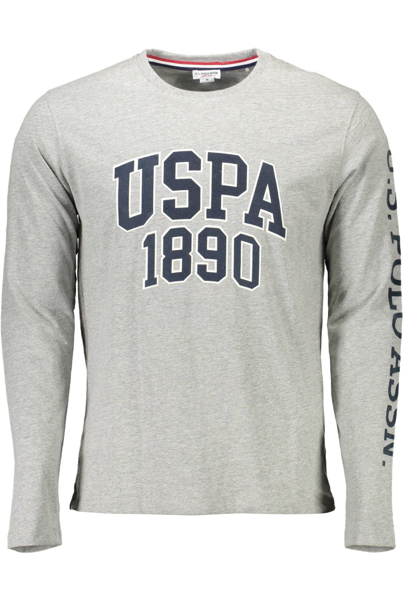 

Серая хлопковая мужская футболка U.S. Polo Assn.