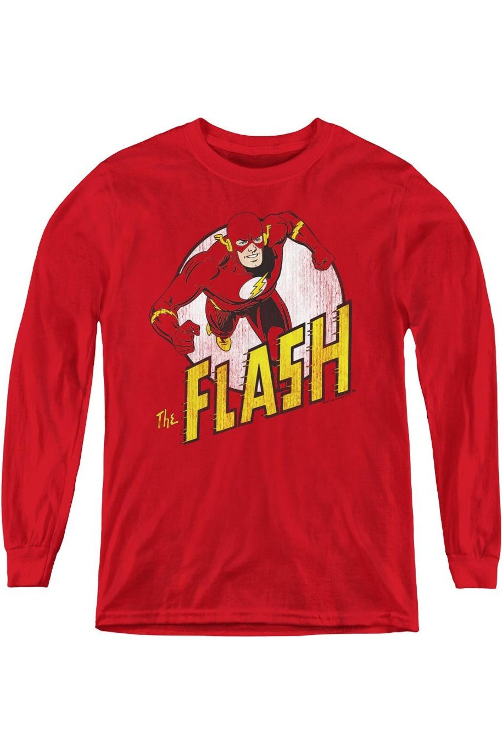 

DC Comics Флэш Футболка с длинным рукавом для подростков Gildan, красный