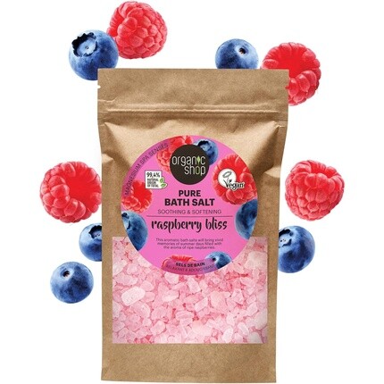 Успокаивающая и смягчающая соль для ванн Raspberry Bliss, 500 г Organic Shop — фото 2