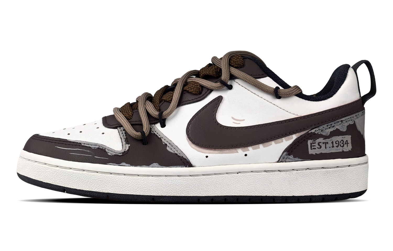 

Nike Кроссовки Court Borough Mocha Milk Cream Low top Skateboard Shoes Coffee Kids'