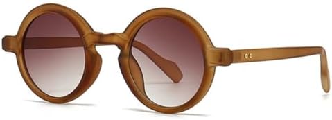 

Популярные модные круглые солнцезащитные очки для женщин, ретро-градиентные очки с защитой от УФ-излучения UV400, модные панк-очки с заклепками для мужчин MTZJH, Tea Tea Gradient