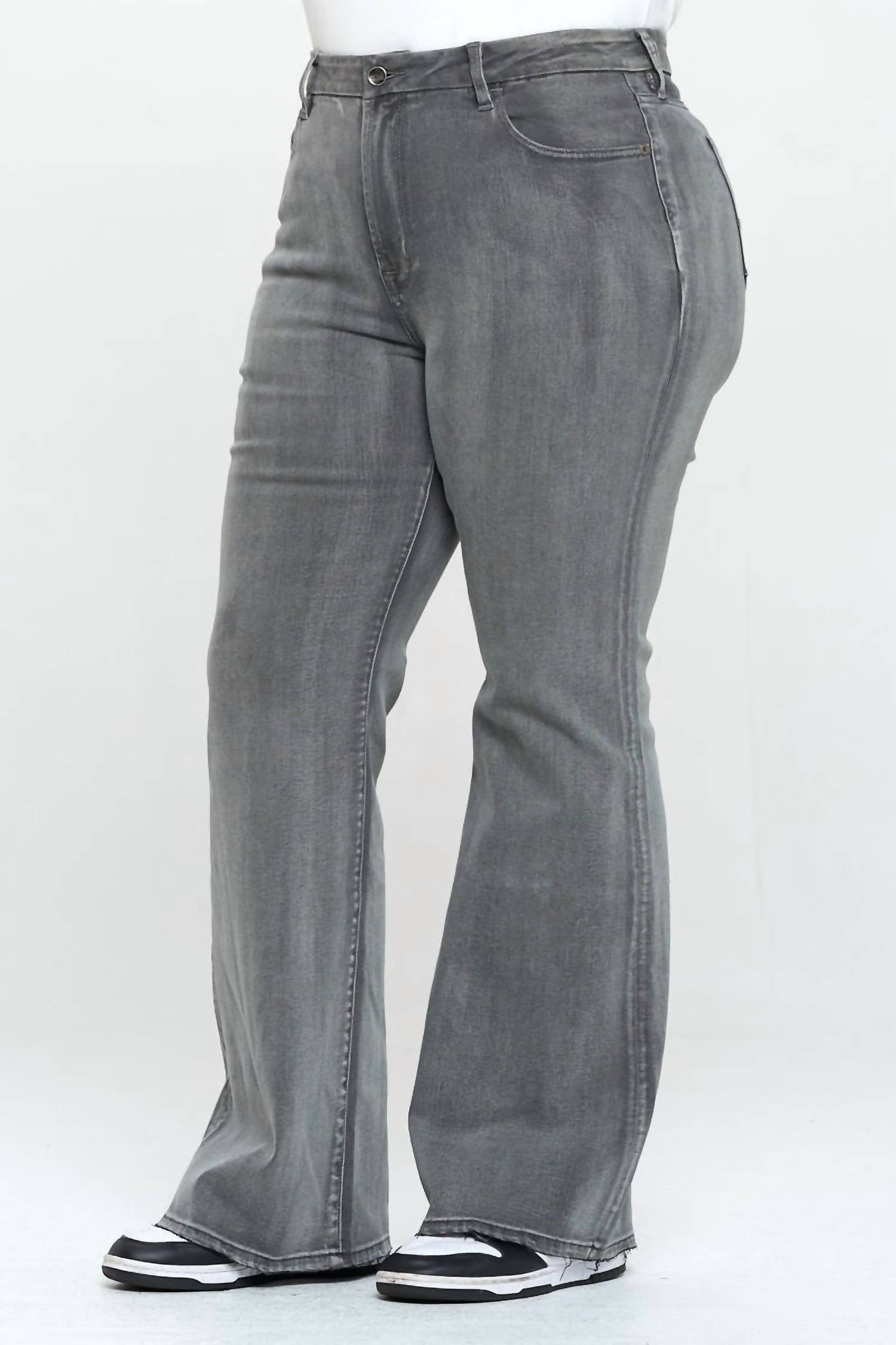 

Джинсы Curvy с высокой посадкой Flare серого цвета I&M Jeans