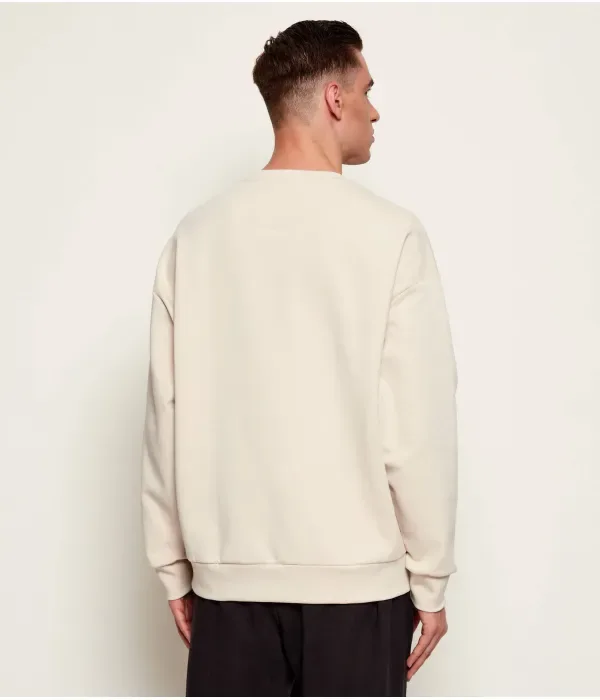 Толстовка Стенсон oversize fit Boss Green, бежевый — фото 3