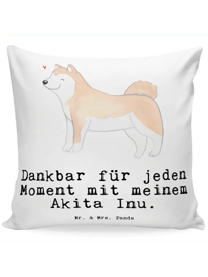 

Подушка Mr & Mrs Panda 40x40 Akita Inu Moment, белый