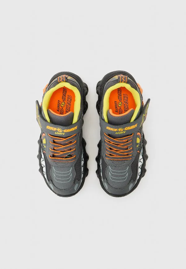 Кроссовки saurus lights 2.0 Skechers, Charcoal/Orange/Yellow — фото 4