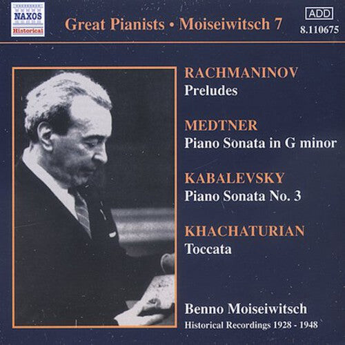 

CD диск Moiseiwitsch: Plays Rachmaninoff/Medtner/Kabalevsky/Prokofiev/&