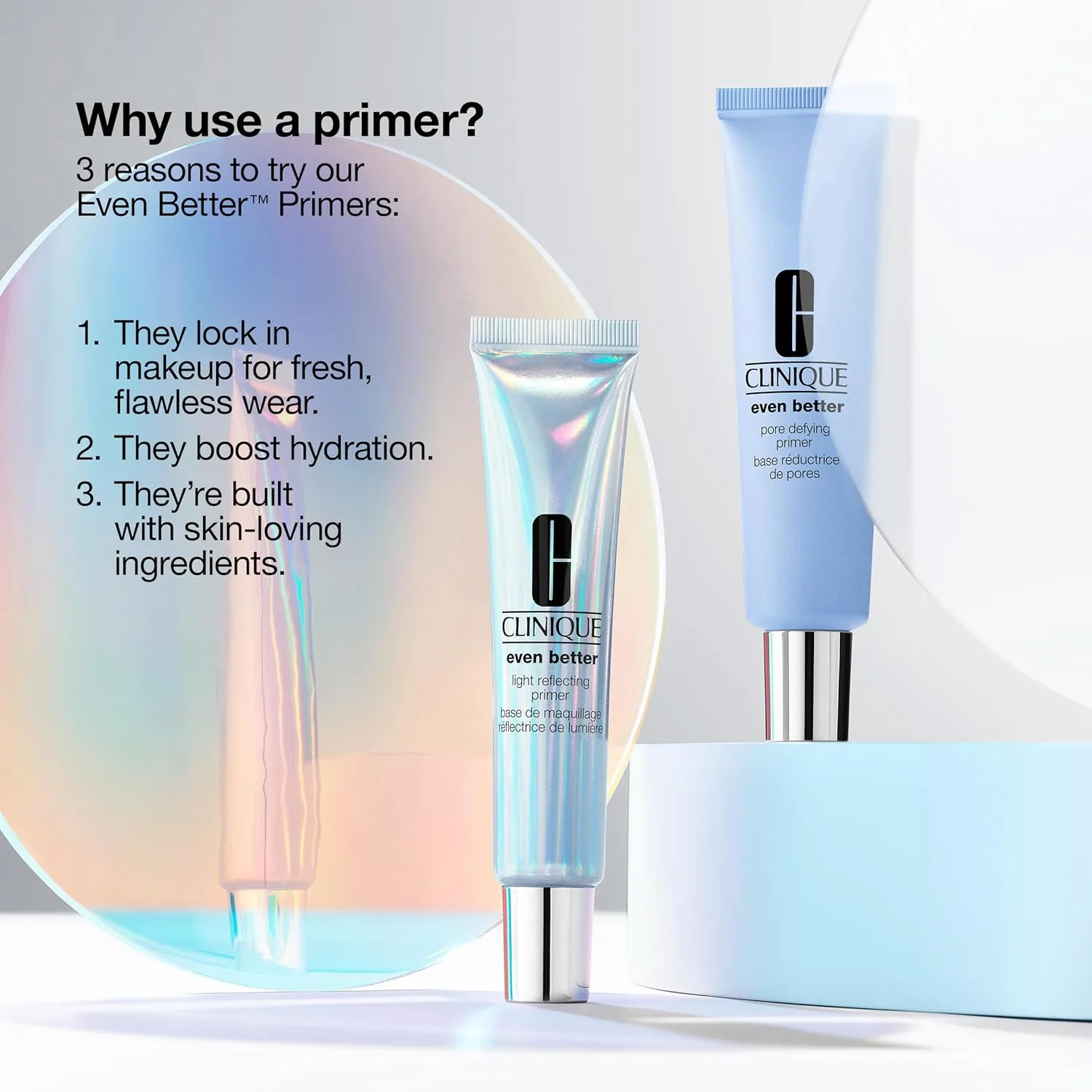 Праймер для лица Clinique Even Better Light Reflecting с витамином С и гиалуроновой кислотой для всех типов кожи | Увлажняющий, легкий и сияющий финиш — фото 4
