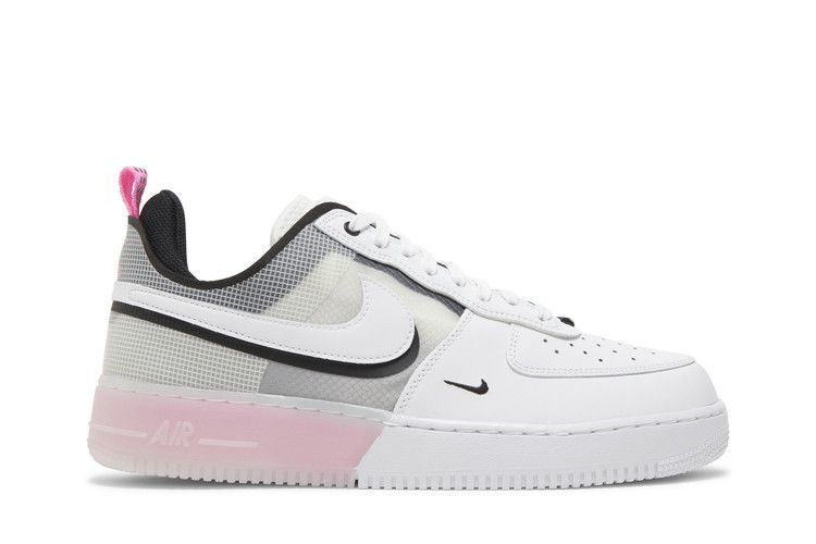 Кроссовки Nike Air Force 1 React 'White Pink Spell', белый — фото 2
