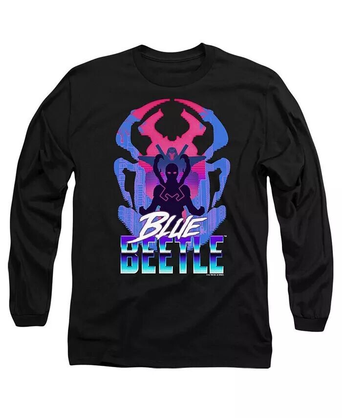 

Мужская футболка с длинным рукавом для взрослых Blue Beetle, черный