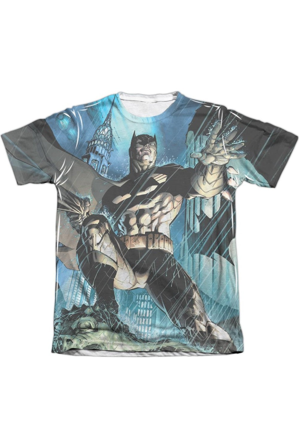 

Футболка с коротким рукавом Batman Rainy Rooftop для взрослых из полиэстера/хлопка Gildan, белый