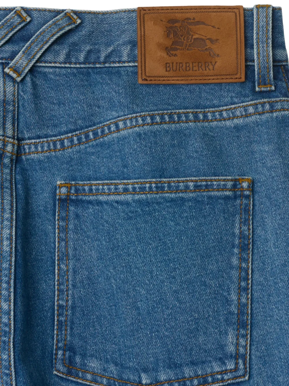 Джинсы с завышенной талией BURBERRY, синий — фото 2