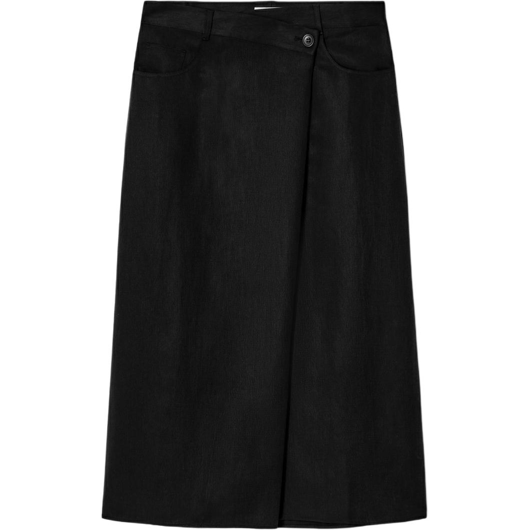 

COS Повседневная длинная юбка женская черная