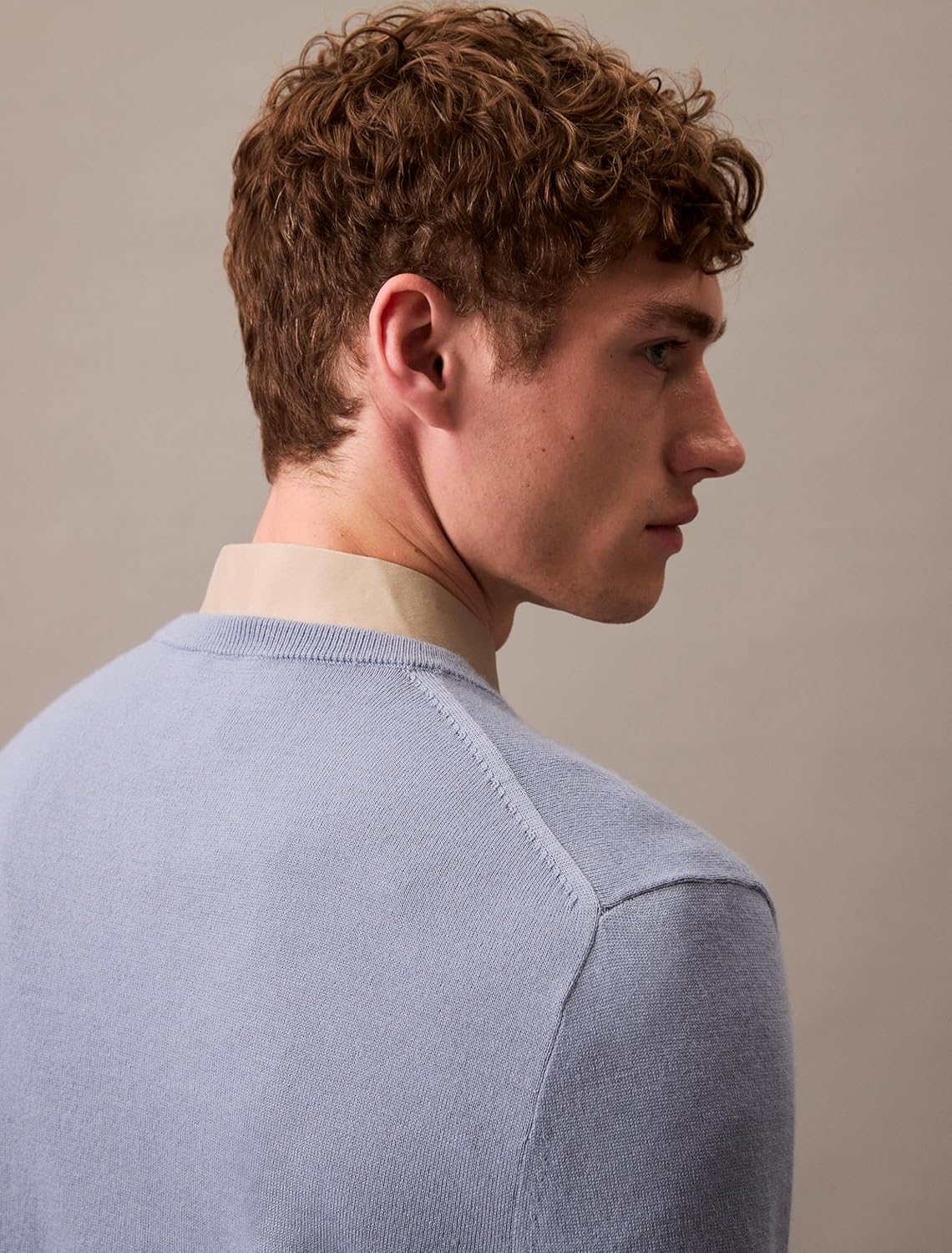 Мужской свитер Calvin Klein из тонкой мериносовой шерсти, Troposphere — фото 2