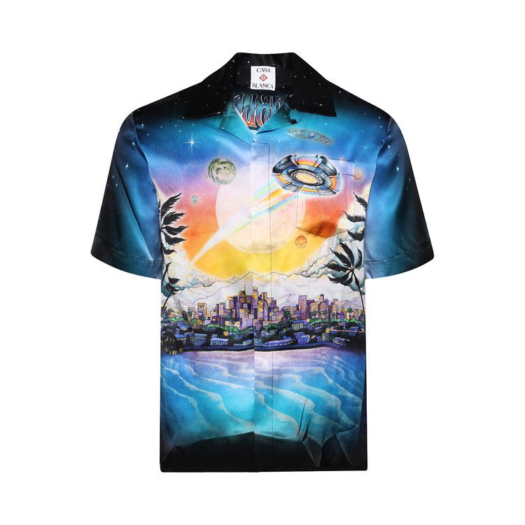 

Рубашка Casablanca Le Vase Brise Silk Shirt, White