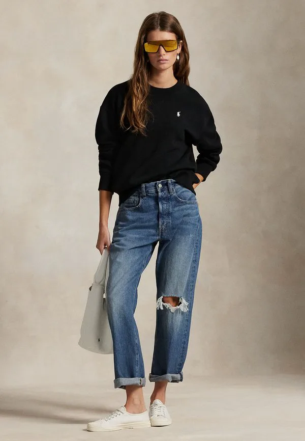 Свитшот Polo Ralph Lauren Lightweight Fleece, черный — фото 3