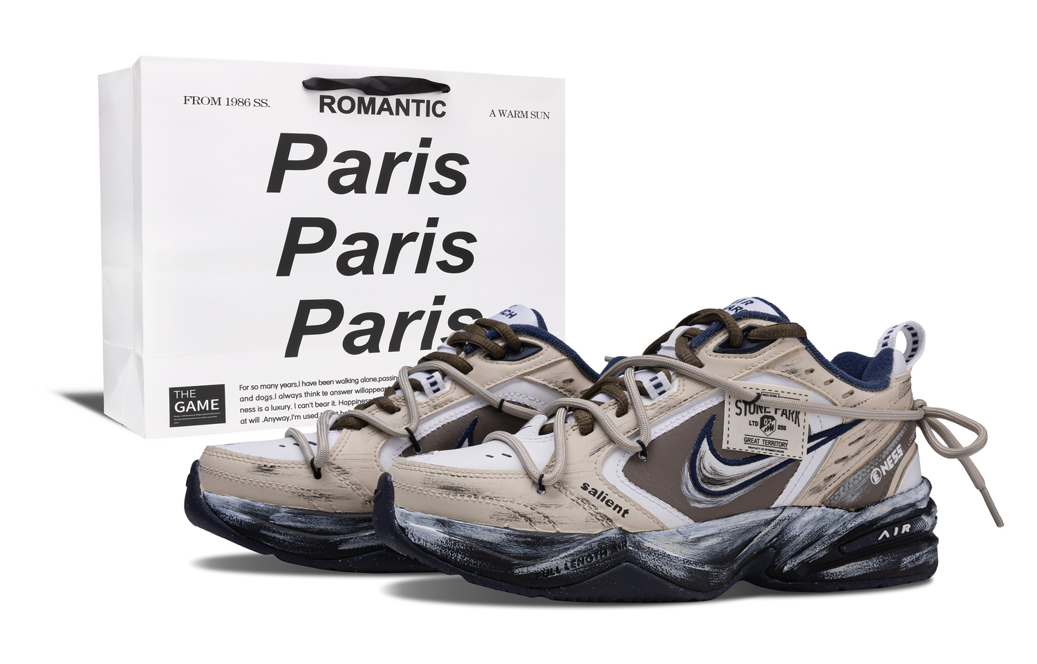 

Nike Кроссовки Air Monarch 4 Coffee Mocha Gift Set, низкие, массивные, мужские, коричневый