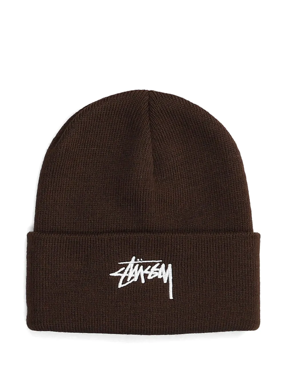 

Шапка бини с вышитым логотипом Stüssy, коричневый