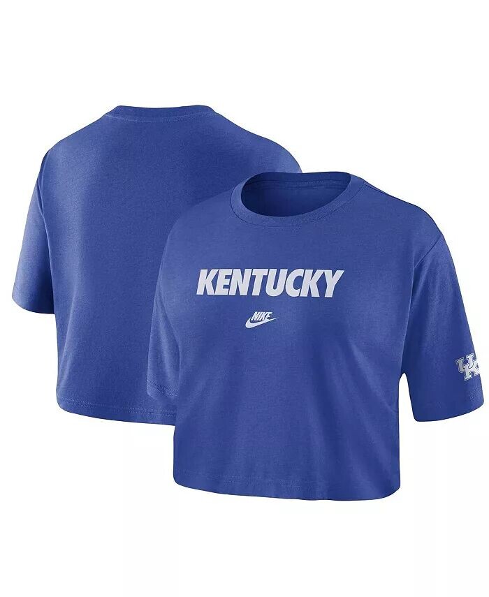

Женская укороченная футболка с надписью Royal Kentucky Wildcats Nike