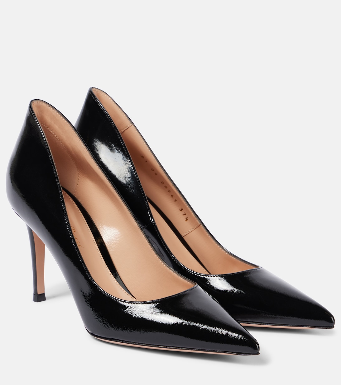 Туфли-лодочки Ellipsis 85 из лакированной кожи Gianvito Rossi, черный