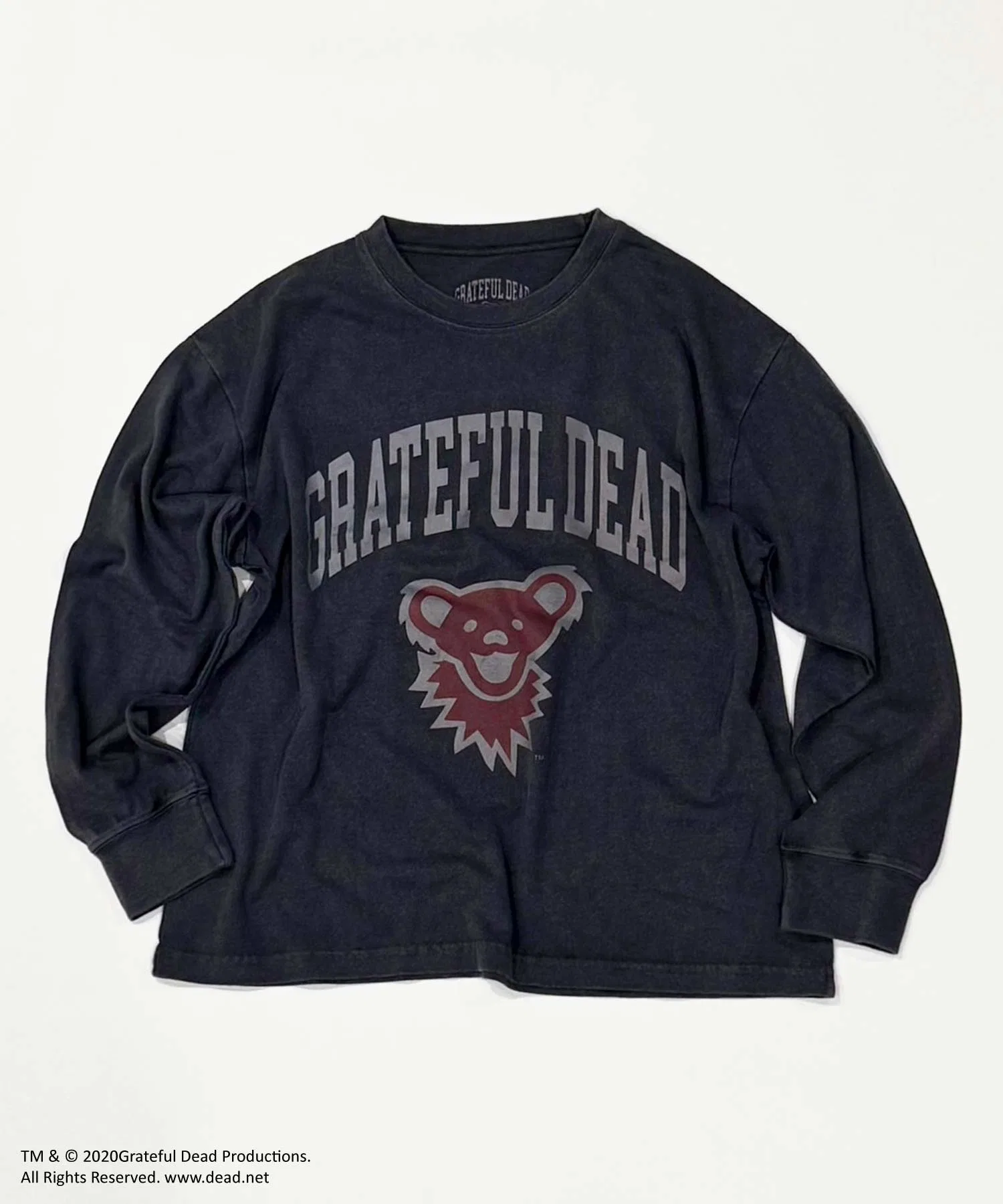 Детская футболка Grateful Dead с принтом Медведя серого цвета — фото 3