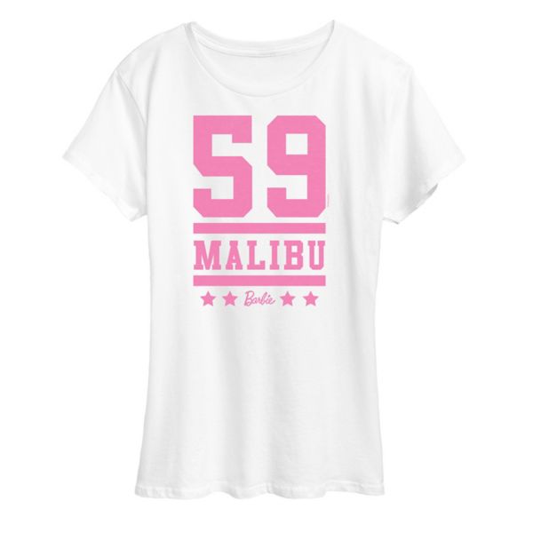 

Женская футболка 59 Malibu с принтом Barbie, белый