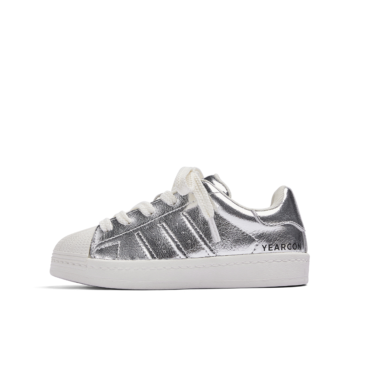 

Детские повседневные ботинки из искусственной кожи Slip Resistant Abrasion Resistant YEARCON, серебро