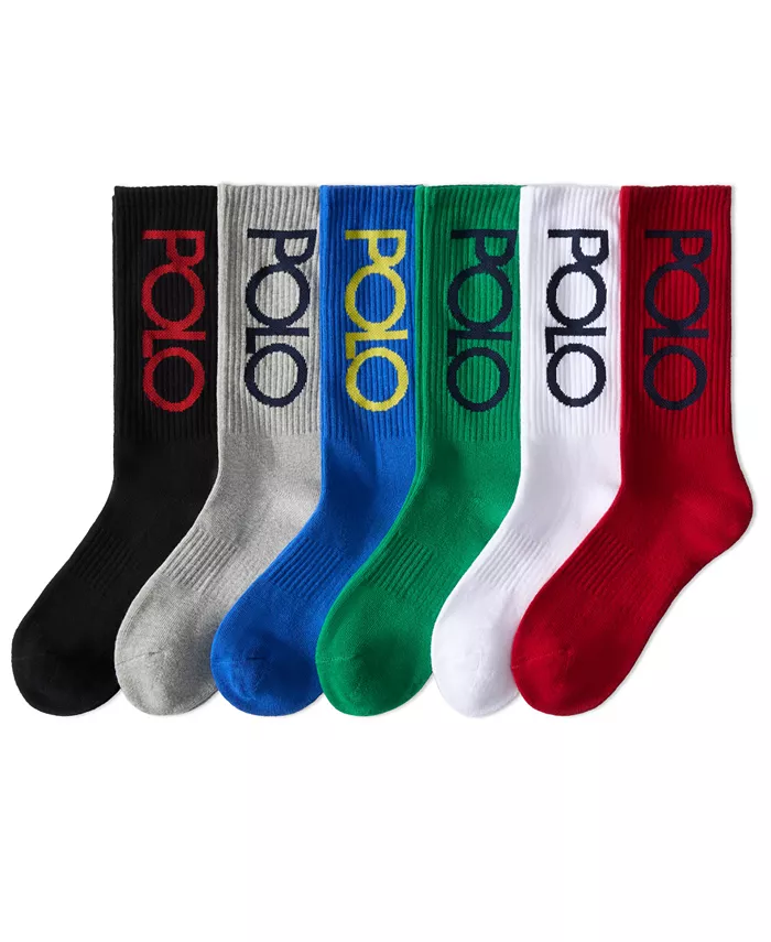 

Мужские носки с логотипом, 6 пар Polo Ralph Lauren, мультиколор