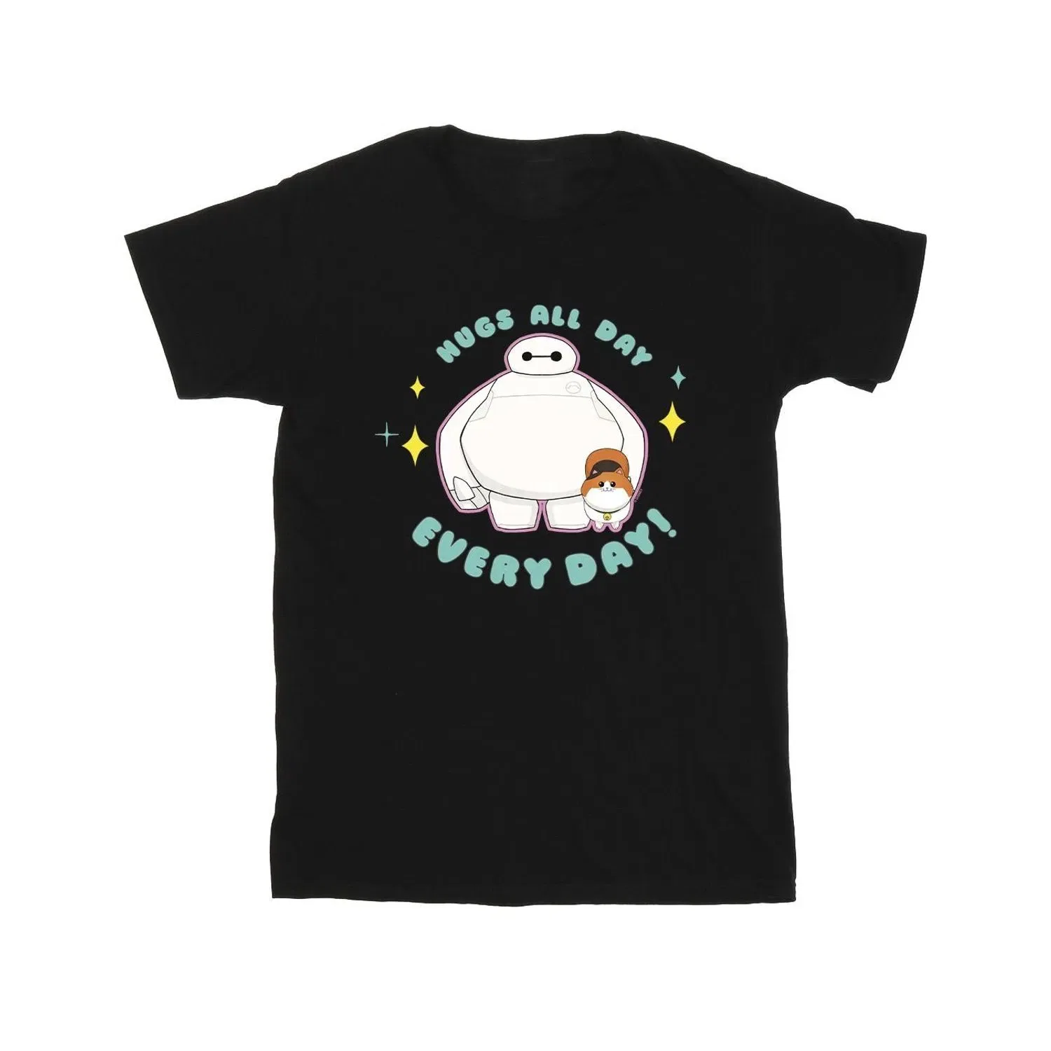 Футболка детская с принтом Baymax Disney, черный — фото 2