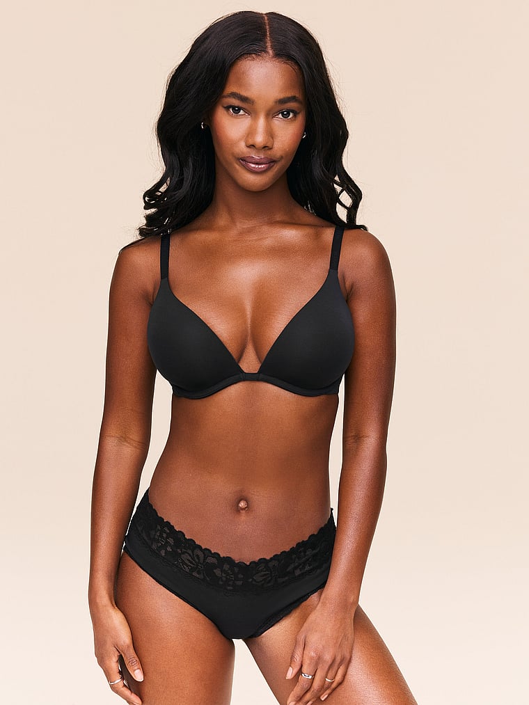 

Бюстгальтер с глубоким вырезом «пуш-ап» от Natalya Adore Me, jet black