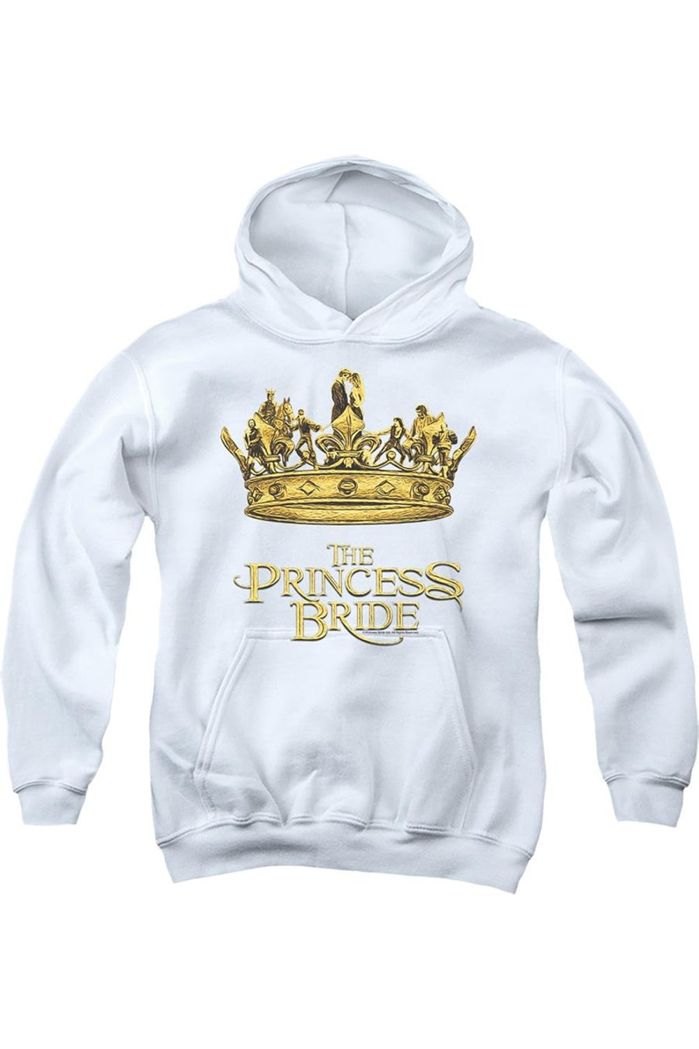 

Детская толстовка с капюшоном "Корона принцессы" Gildan, белый